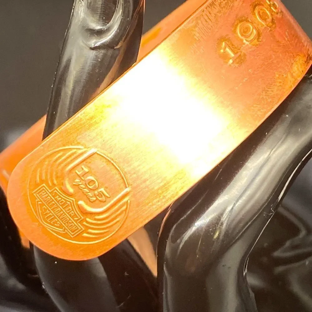 Mens 7 1/2” heavy solid copper Harley Davidson 105 year anniversary bracelet